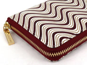 YOKONAMI Waves (Wine) Zippered Long Wallet