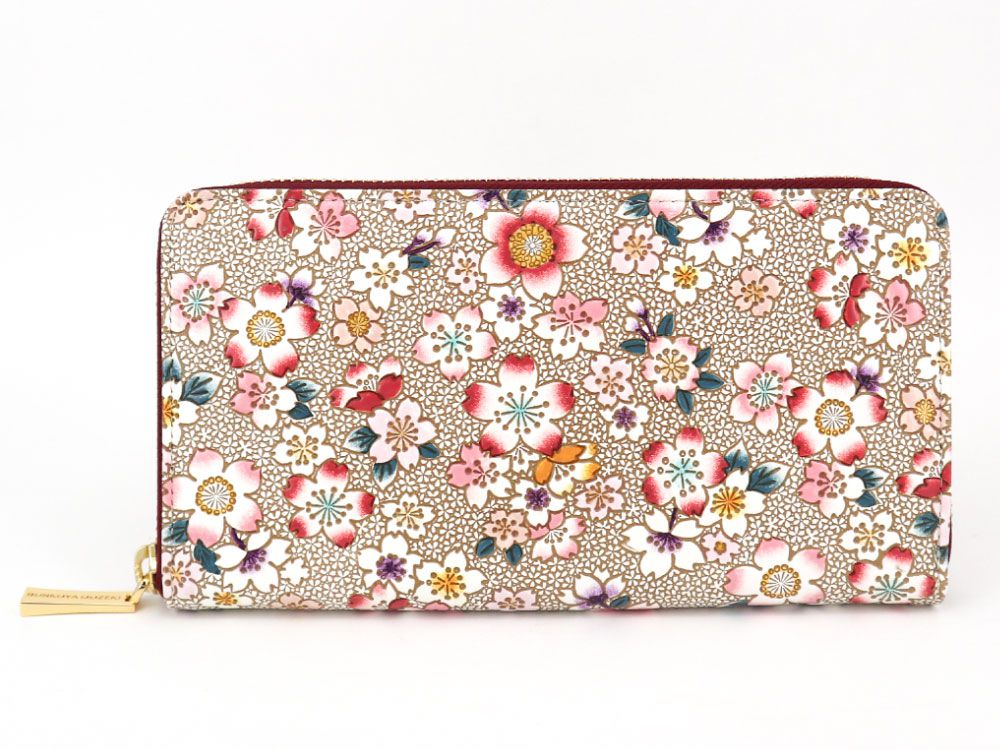 Colorful Cherry Blossoms Zippered Long Wallet