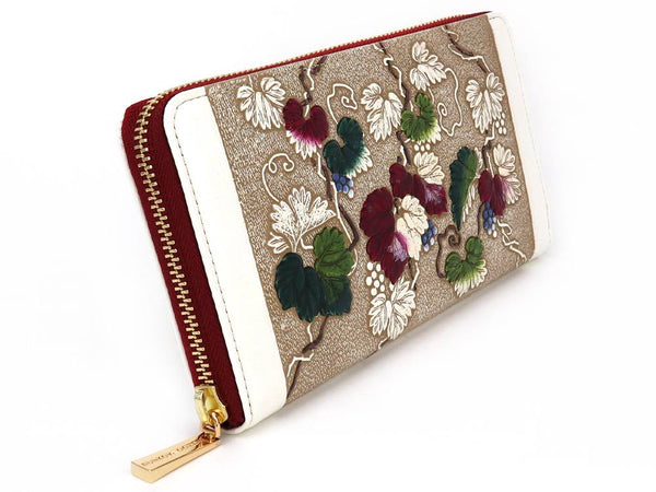 Wild Grapes Zippered Long Wallet