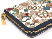 Gears Of Time (Blue-Green) Zippered Long Wallet