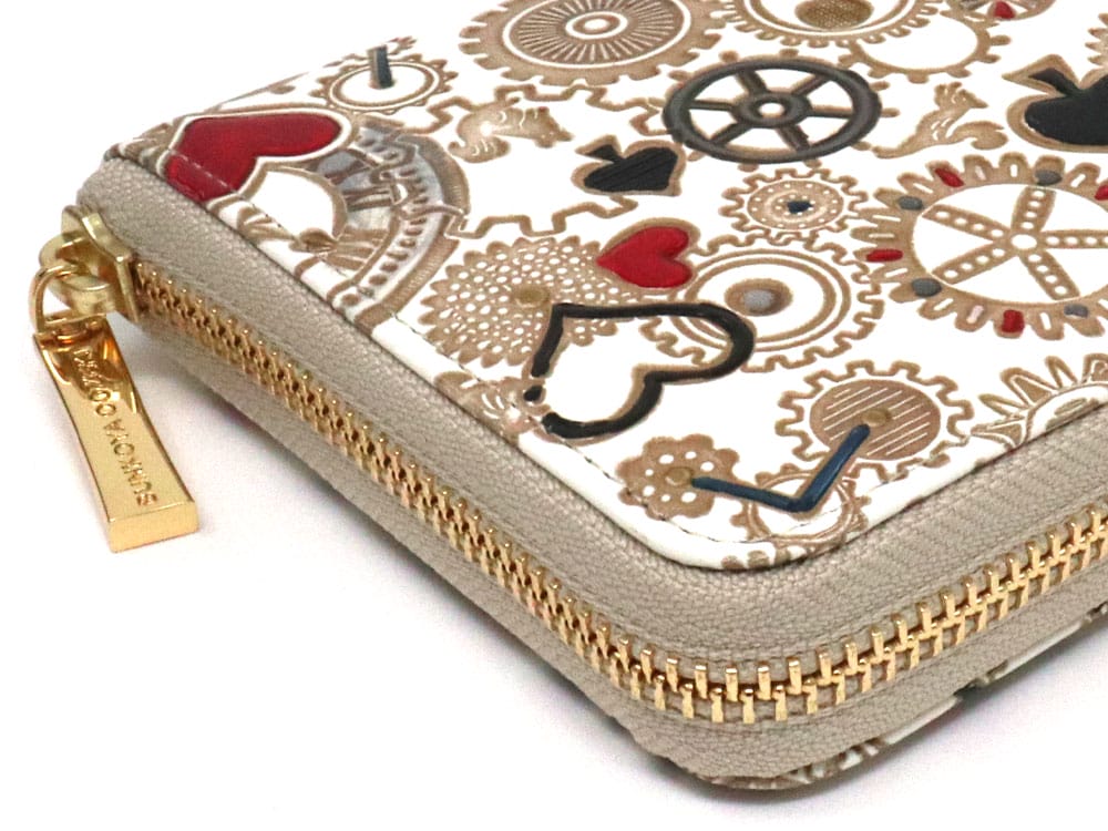 Gears Of Time (Red-Black) Zippered Long Wallet