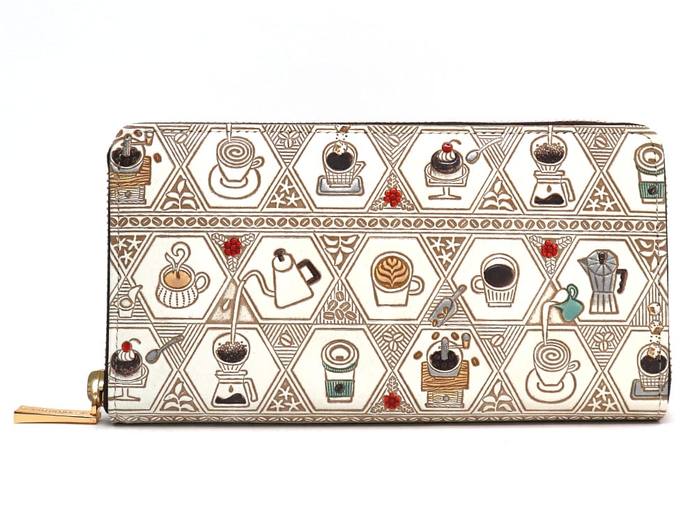 Coffee Zippered Long Wallet