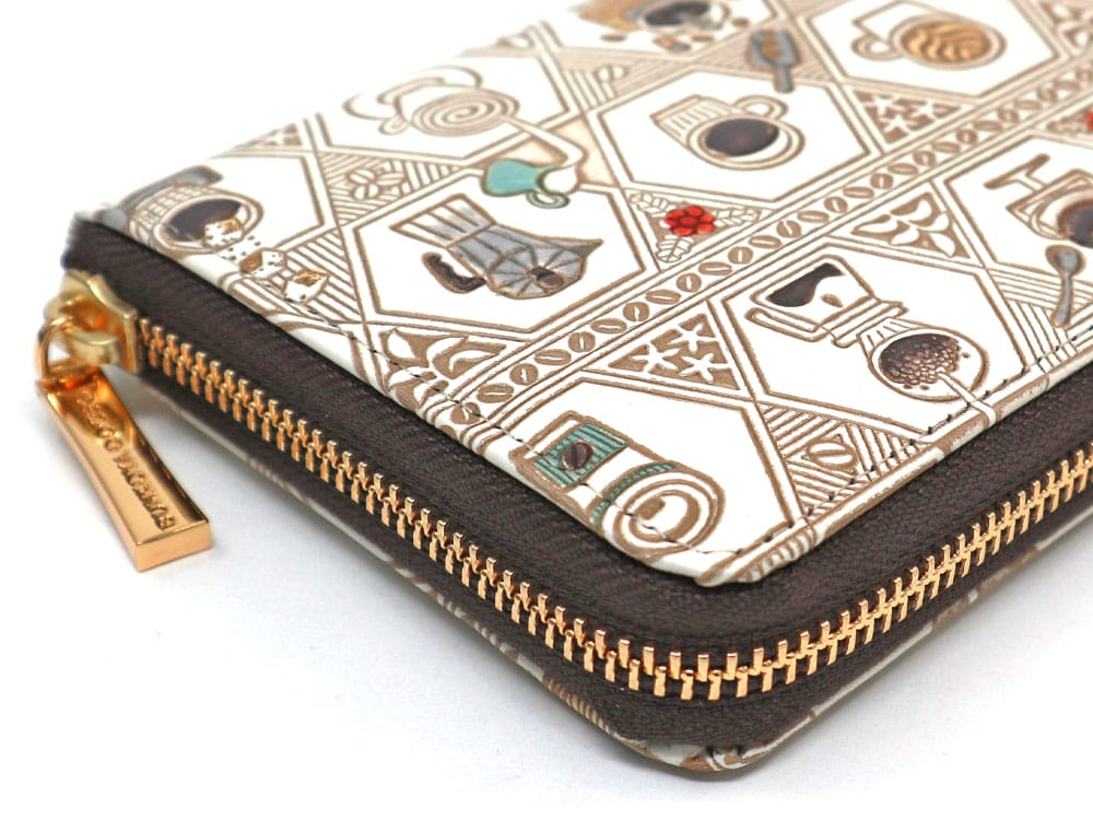 Coffee Zippered Long Wallet