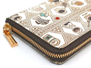 Coffee Zippered Long Wallet