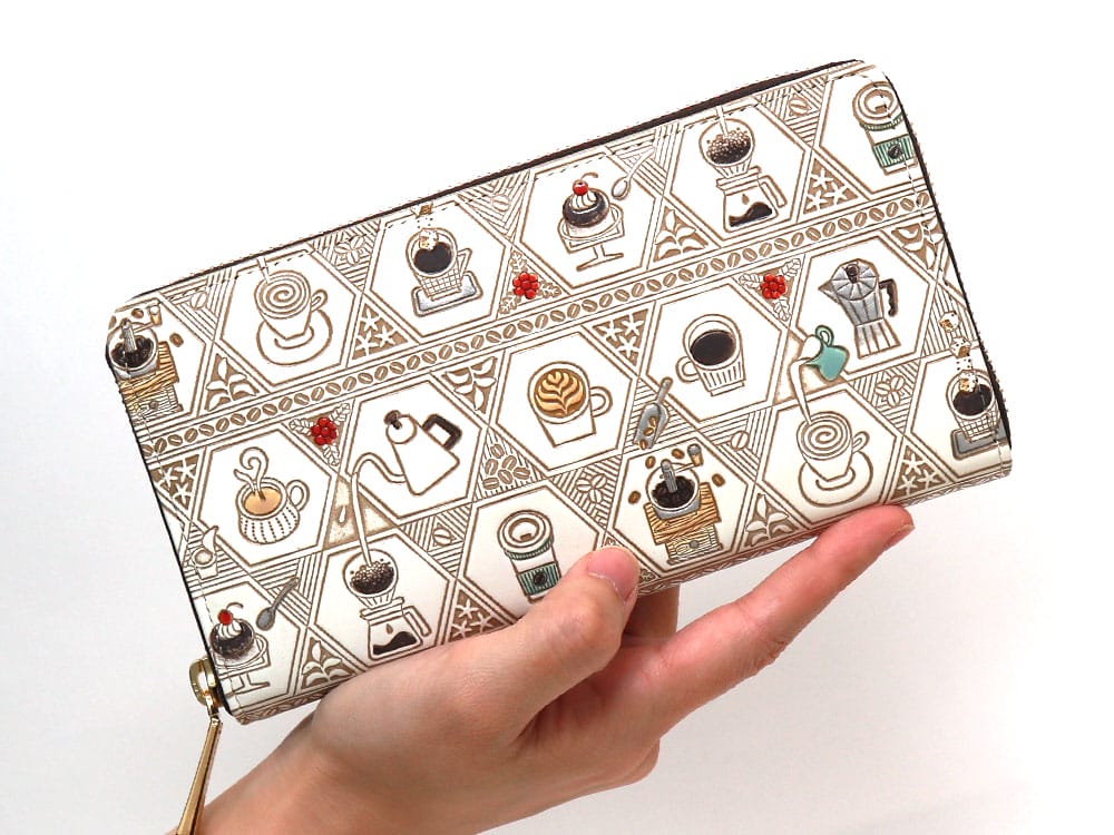 Coffee Zippered Long Wallet