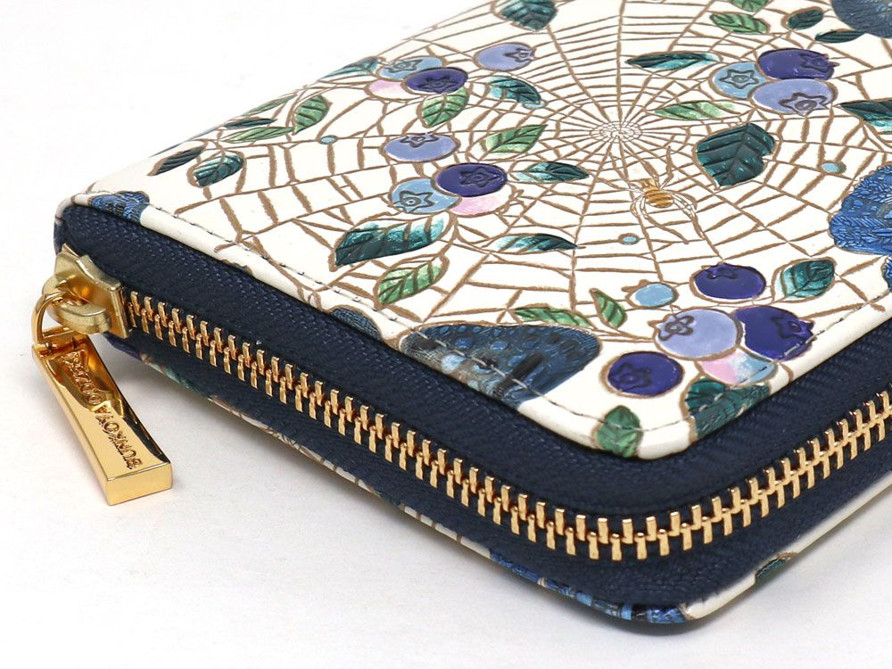 Blueberry (Navy) Zippered Long Wallet