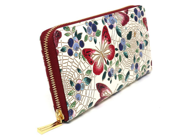 Blueberry (Red) Zippered Long Wallet