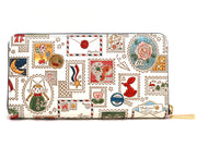 Stamps Zippered Long Wallet