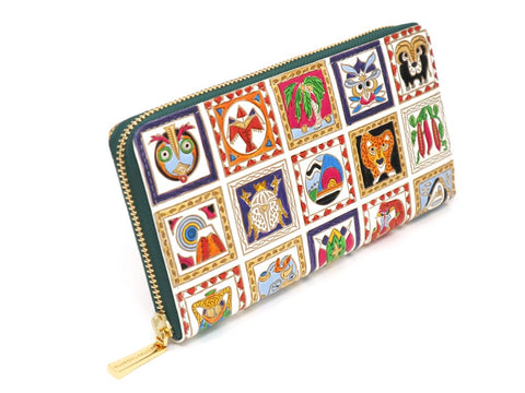 Africa Zippered Long Wallet