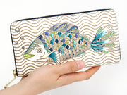 The Fish Zippered Long Wallet