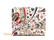 Glossy Hearts Zip Around Bi-Fold Wallet