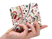 Glossy Hearts Zip Around Bi-Fold Wallet
