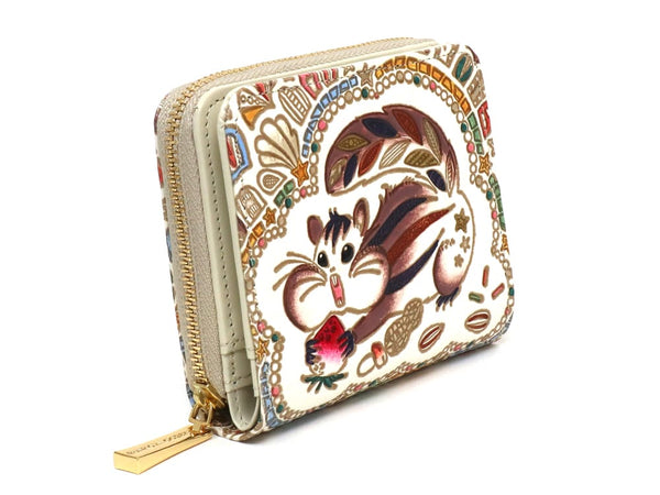 Foodie Squirrel Zip Around Bi-Fold Wallet