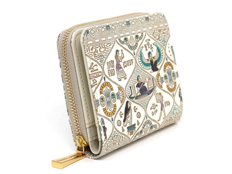 Egyptian Design (#1) Zip Around Bi-Fold Wallet