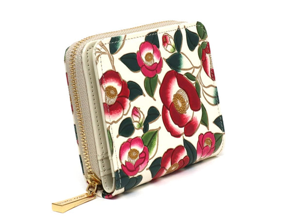 Camellia Zip Around Bi-Fold Wallet