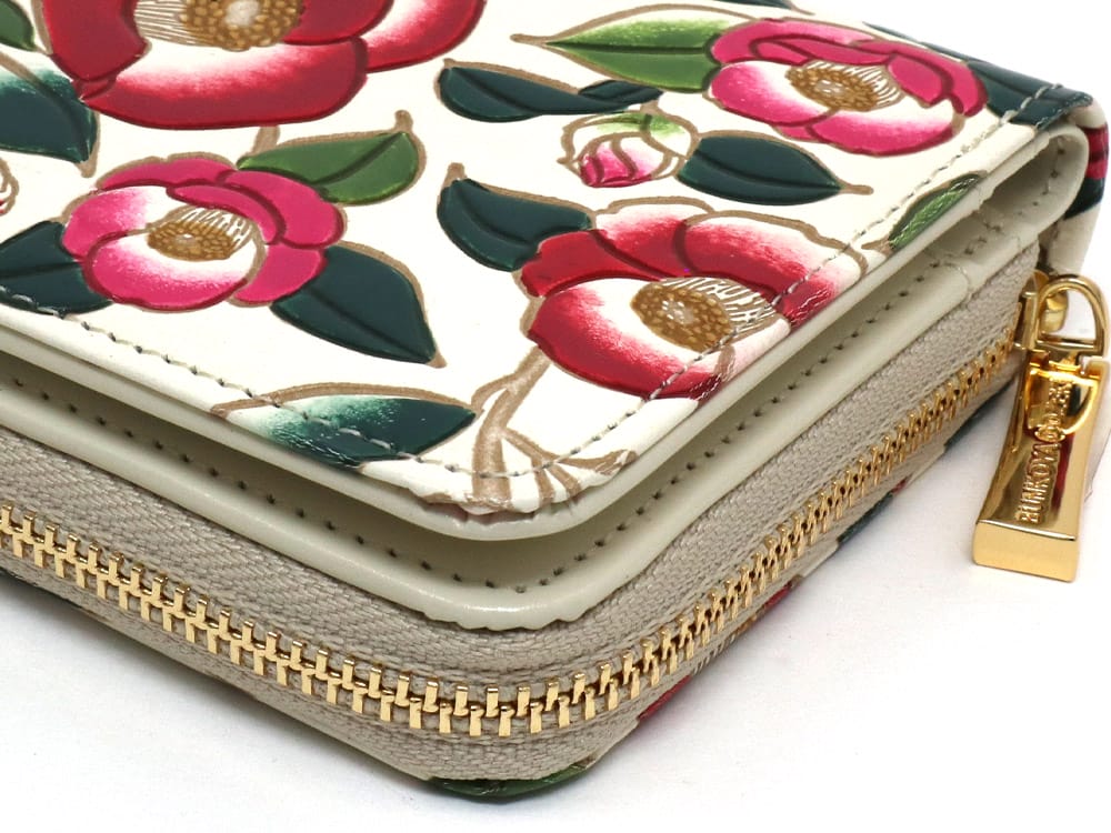 Camellia Zip Around Bi-Fold Wallet