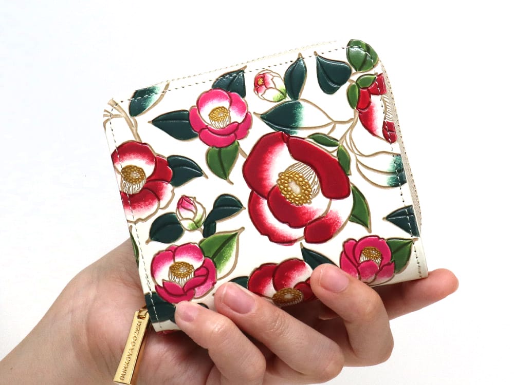 Camellia Zip Around Bi-Fold Wallet