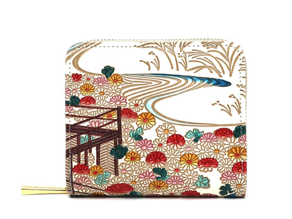 Royal Chrysanthemum Zip Around Bi-Fold Wallet