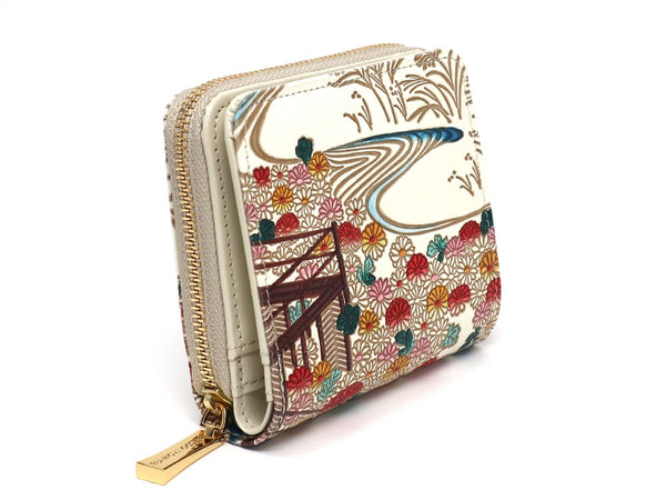 Royal Chrysanthemum Zip Around Bi-Fold Wallet