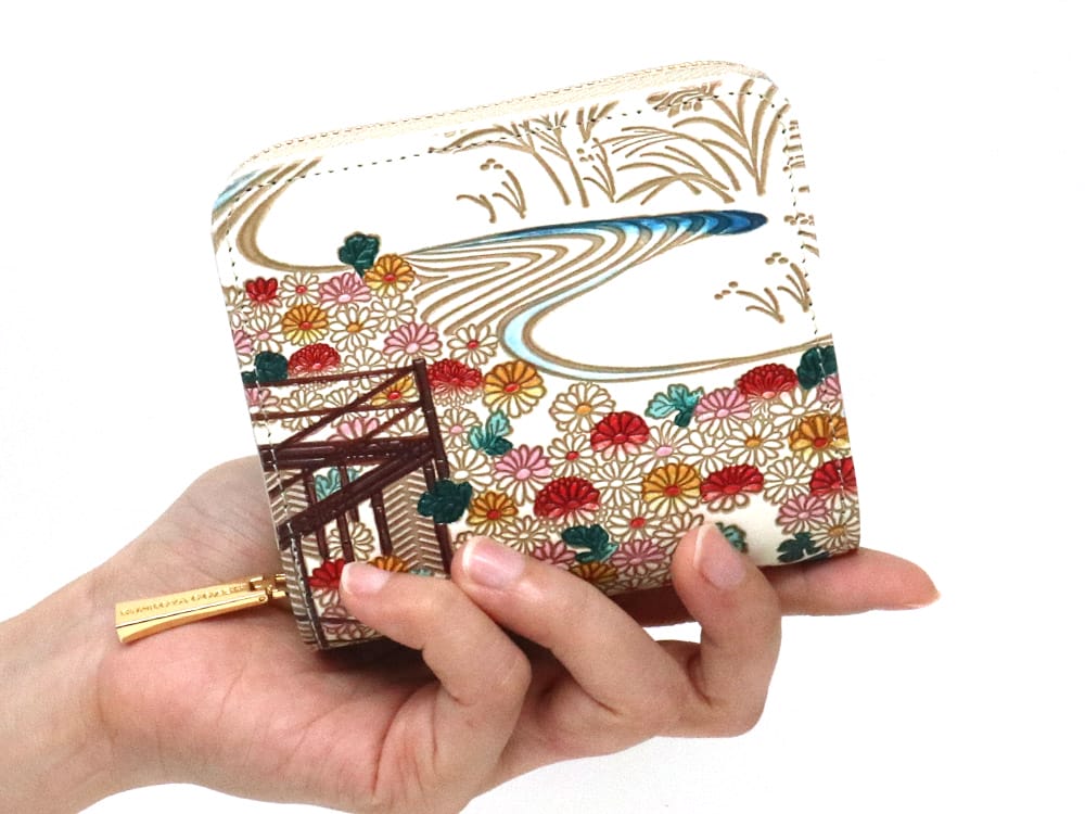 Royal Chrysanthemum Zip Around Bi-Fold Wallet
