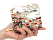 Royal Chrysanthemum Zip Around Bi-Fold Wallet