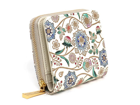 Dahlia (Cobalt Blue) Zip Around Bi-Fold Wallet