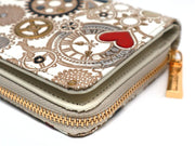 Gears Of Time (Red-Black) Zip Around Bi-Fold Wallet