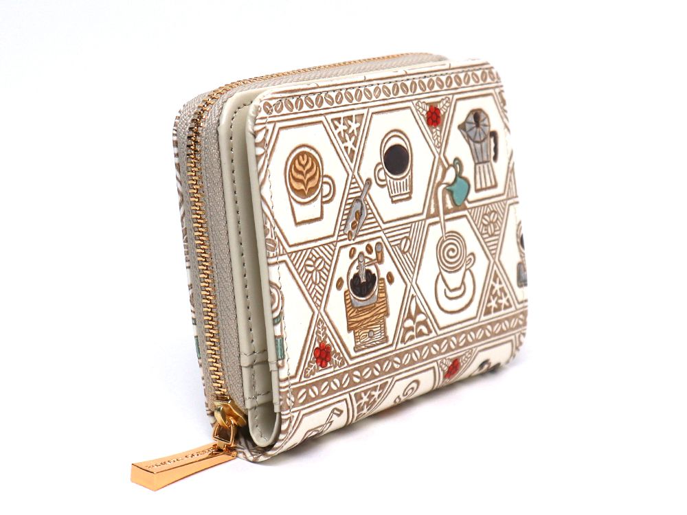 Coffee Zip Around Bi-Fold Wallet