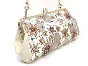 Snow Ornaments (Brown) GAMAGUCHI Clasp Clutch Purse