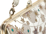 Snow Ornaments (Brown) GAMAGUCHI Clasp Clutch Purse