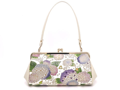 Hydrangeas GAMAGUCHI Clasp Clutch Purse