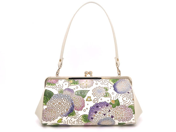 Hydrangeas GAMAGUCHI Clasp Clutch Purse
