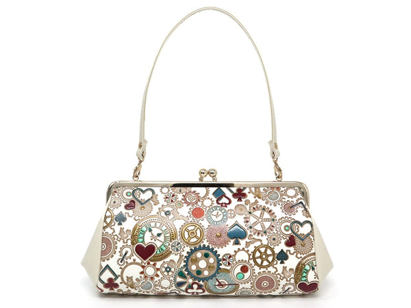 Gears Of Time (Blue-Green) Clasp Clutch Purse