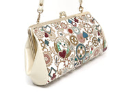 Gears Of Time (Blue-Green) Clasp Clutch Purse
