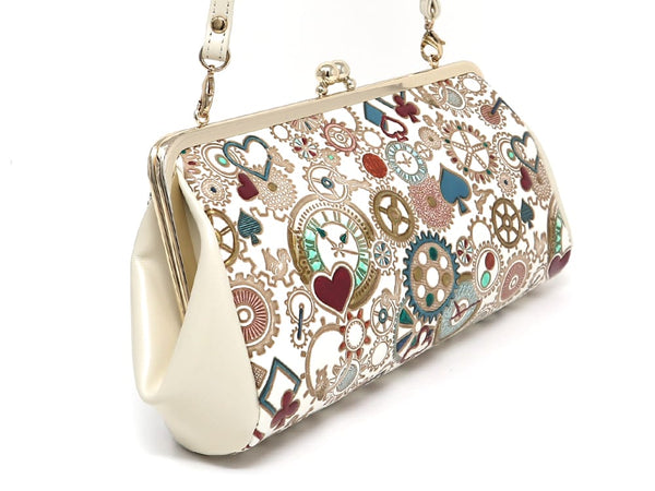 Gears Of Time (Blue-Green) Clasp Clutch Purse