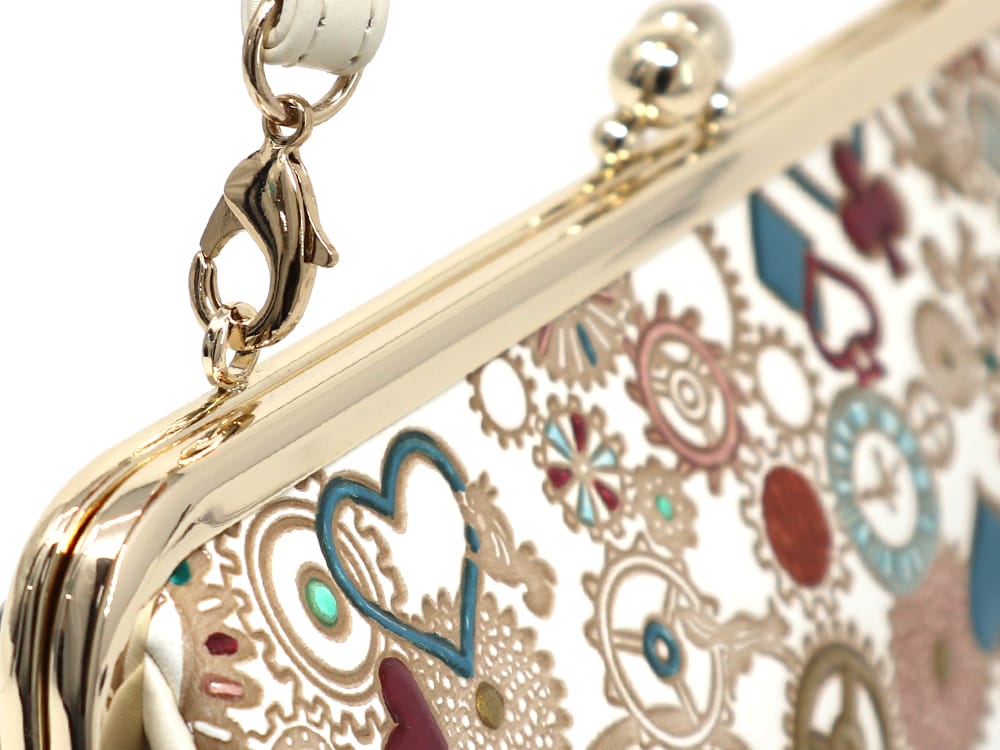 Gears Of Time (Blue-Green) Clasp Clutch Purse