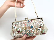 Gears Of Time (Blue-Green) Clasp Clutch Purse