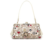 Gears Of Time (Red-Black) Clasp Clutch Purse
