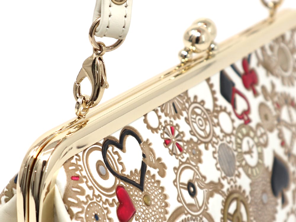 Gears Of Time (Red-Black) Clasp Clutch Purse