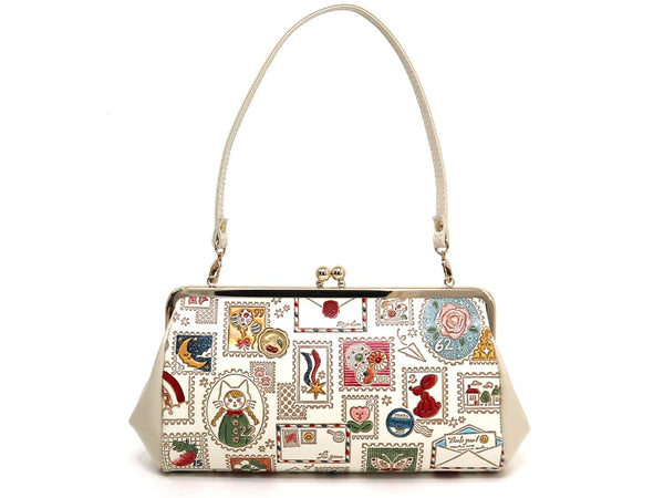 Stamps GAMAGUCHI Clasp Clutch Purse