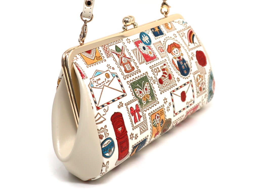 Stamps GAMAGUCHI Clasp Clutch Purse