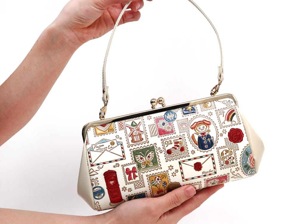 Stamps GAMAGUCHI Clasp Clutch Purse