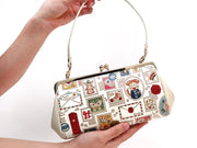 Stamps GAMAGUCHI Clasp Clutch Purse