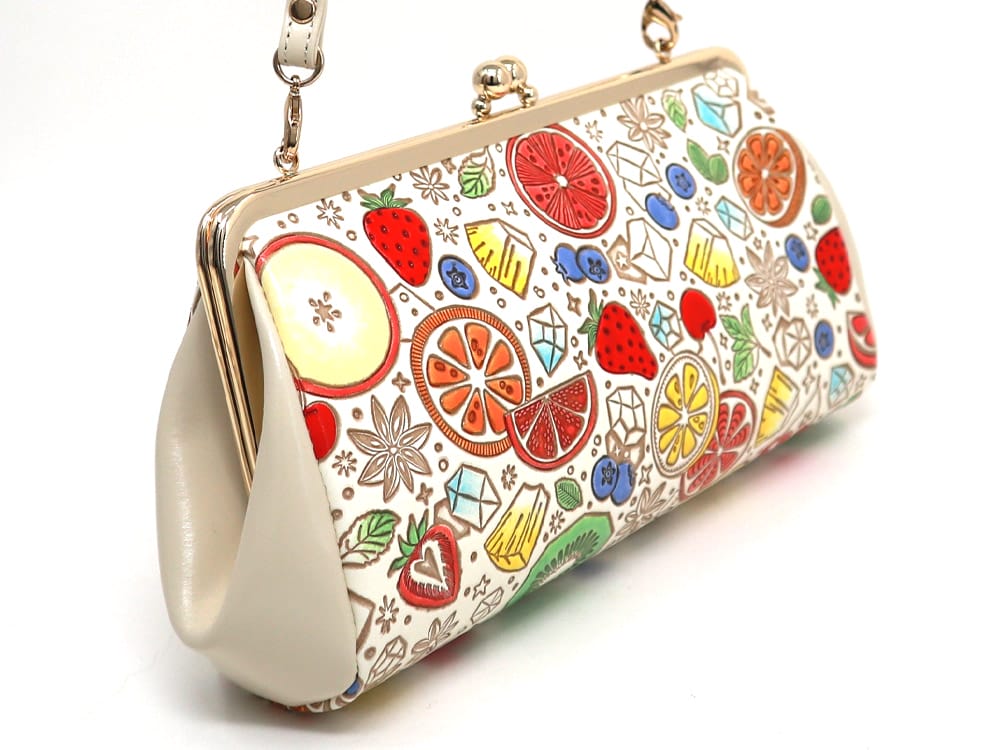 Fruit Punch GAMAGUCHI Clasp Clutch Purse