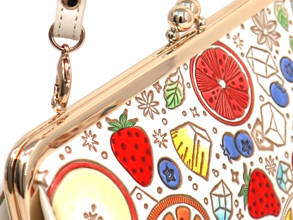 Fruit Punch GAMAGUCHI Clasp Clutch Purse