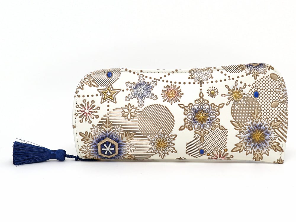 Snow Ornaments (Blue) Eyeglasses Case