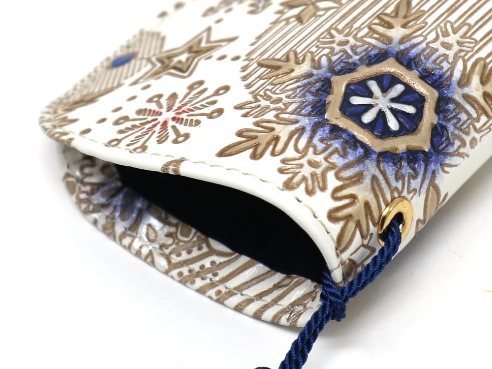 Snow Ornaments (Blue) Eyeglasses Case