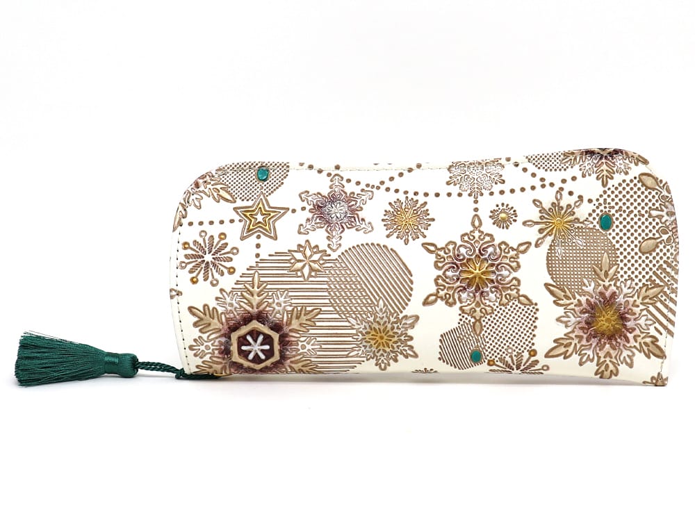 Snow Ornaments (Brown) Eyeglasses Case