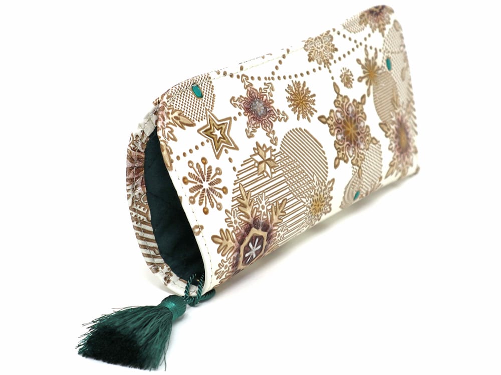 Snow Ornaments (Brown) Eyeglasses Case