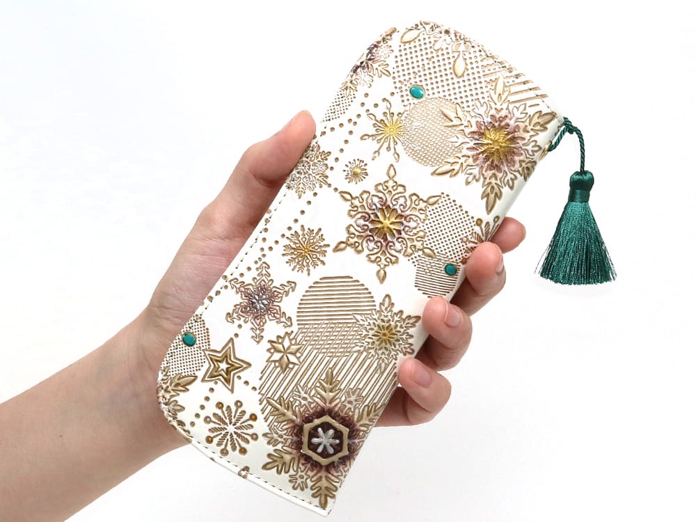 Snow Ornaments (Brown) Eyeglasses Case